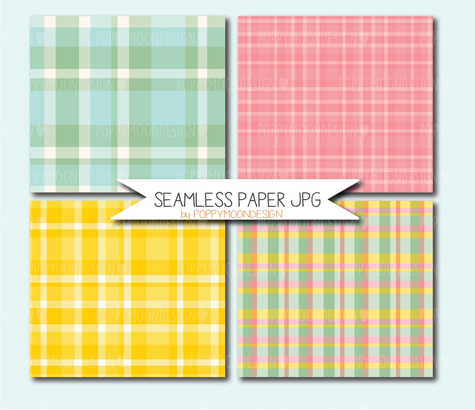 Pastel Plaids, Tartan, Printable Seamless Digital Paper Pack - Etsy