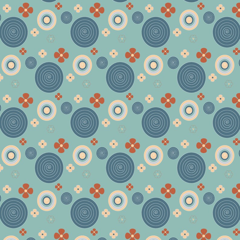 Morocco brown and blues pattern,printable digital paper pack