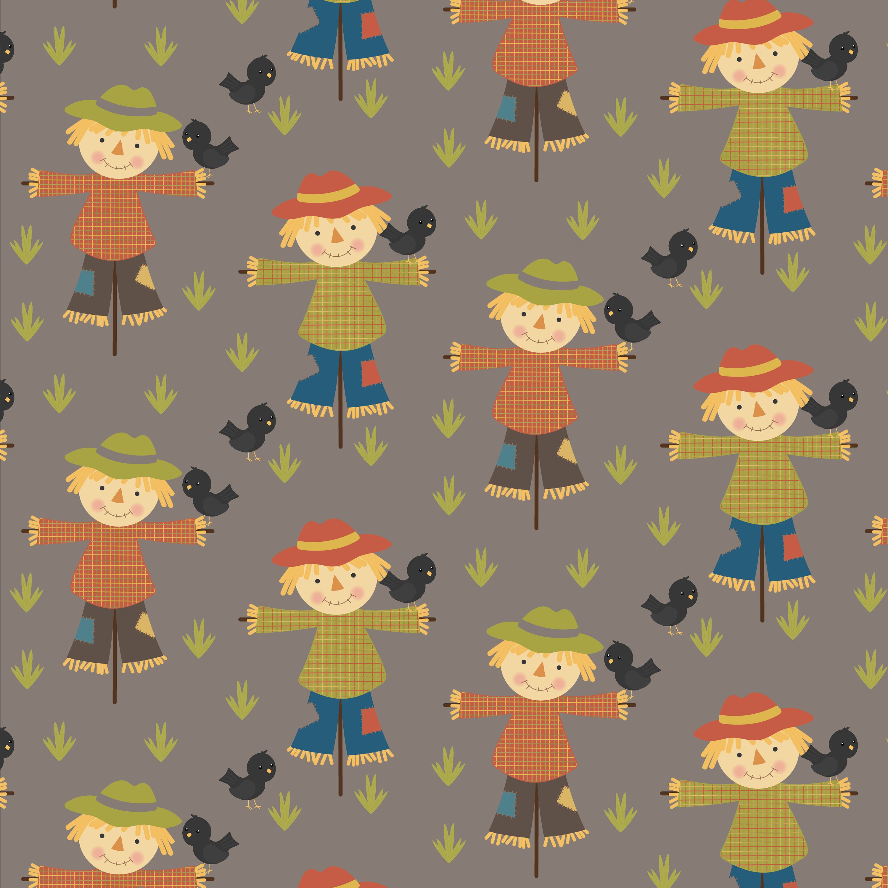 Fall/autumn Scarecrow Pumpkins Printable Digital Paper Pack - Etsy
