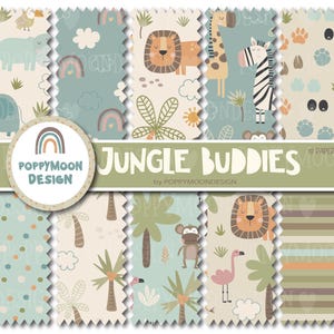 Affascinanti carte digitali Jungle Friends - Divertenti disegni di animali