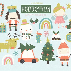 Holiday Fun, Weihnachten, digital druckbare Clipart