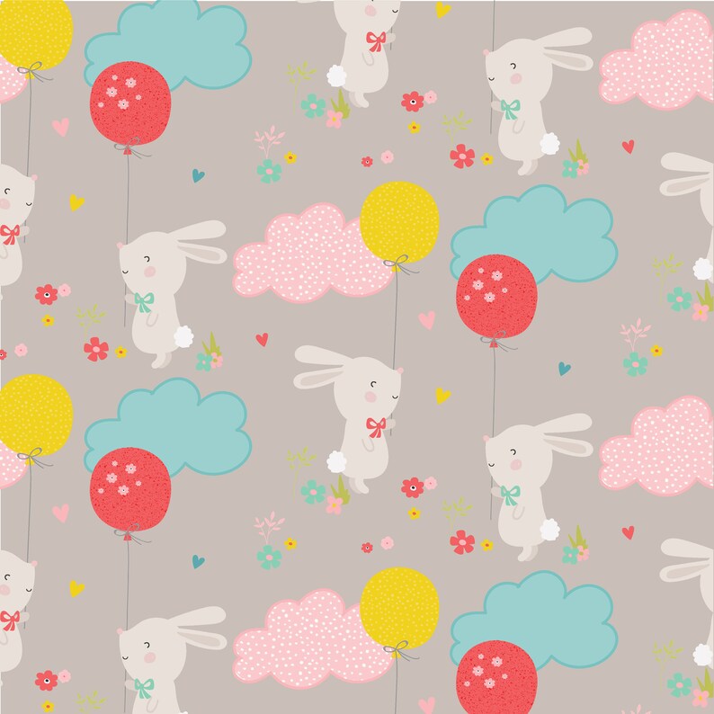 Cute Bunnies, Easter, Spring, Printable Digital Paper Pack - Etsy