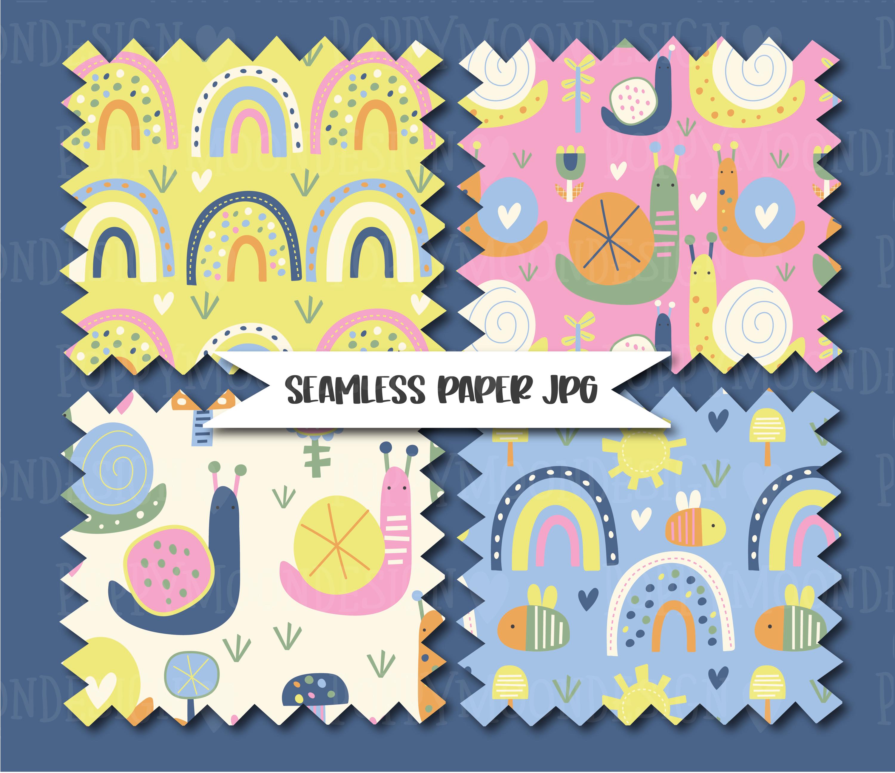 Seamless Floral Digital Paper Pack, 12x12 Matching Garden Patterns ...