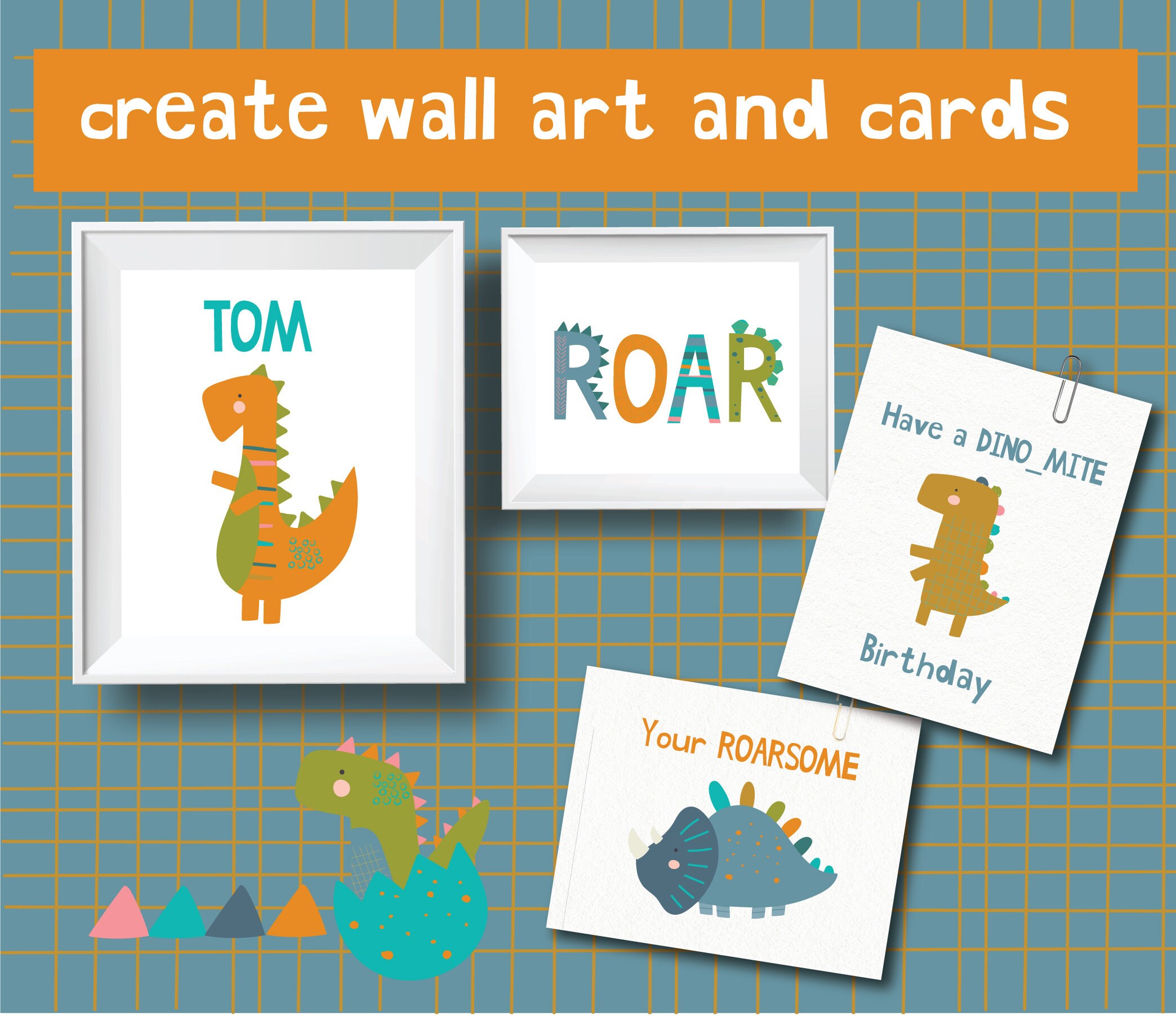 Roarsome dinosaurs printable digital clipart set -  Portugal