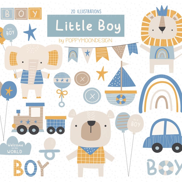 Little Boy, baby , digital printable clipart