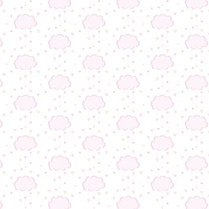 Pack de papel digital imprimible niña, recién nacido, rosas y beige imagen 2