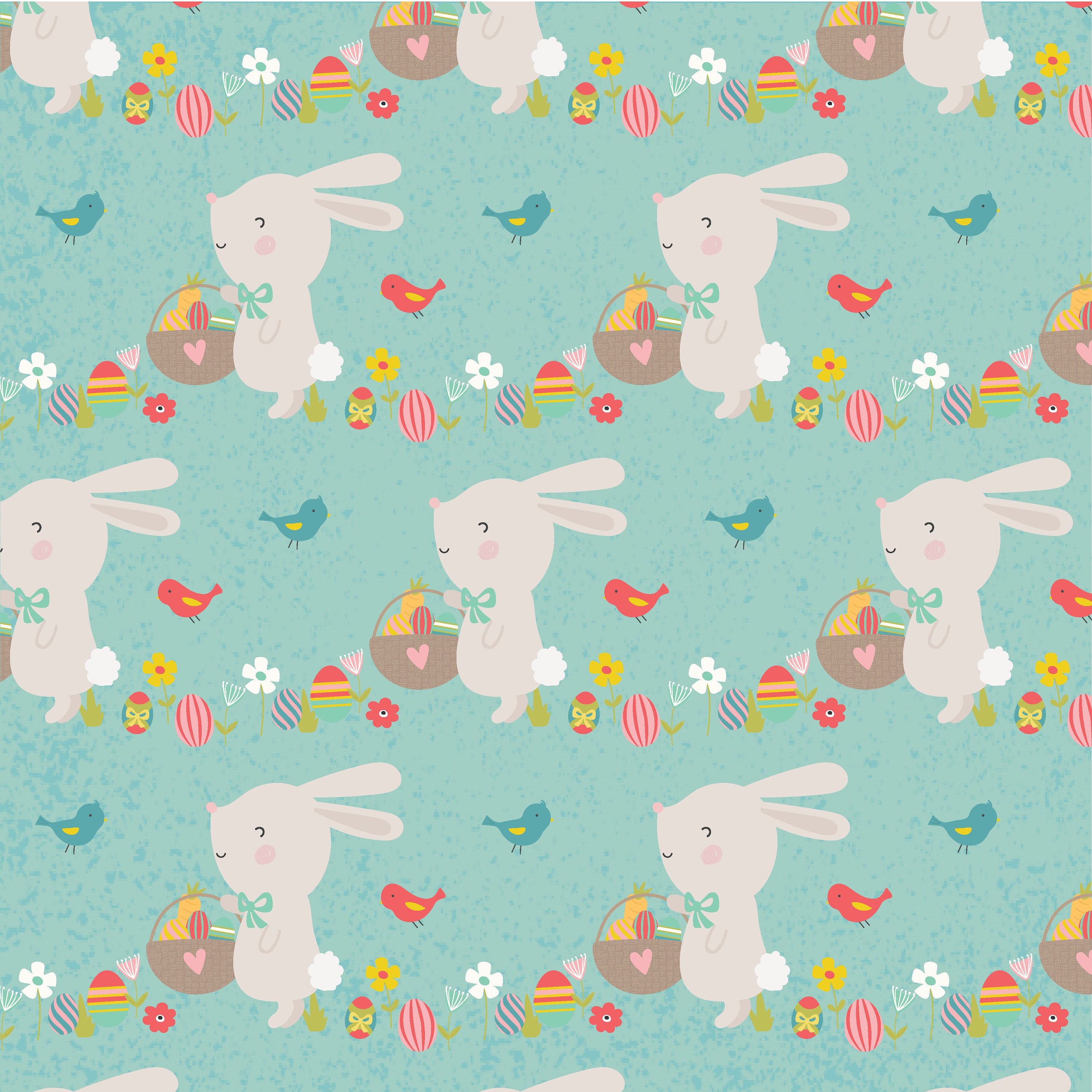 Cute Bunnies, Easter, Spring, Printable Digital Paper Pack - Etsy
