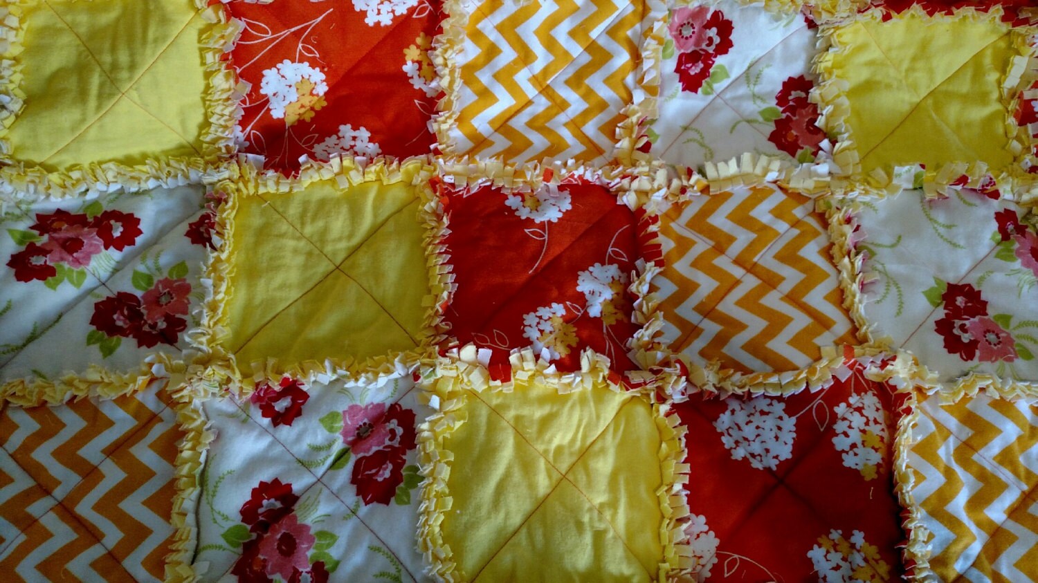 Rag Quilt Lap Quilt Blanket Throw Handmade Approx 57 Etsy