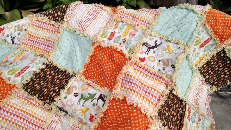 Feathers Arrows Tag Rag Blanket