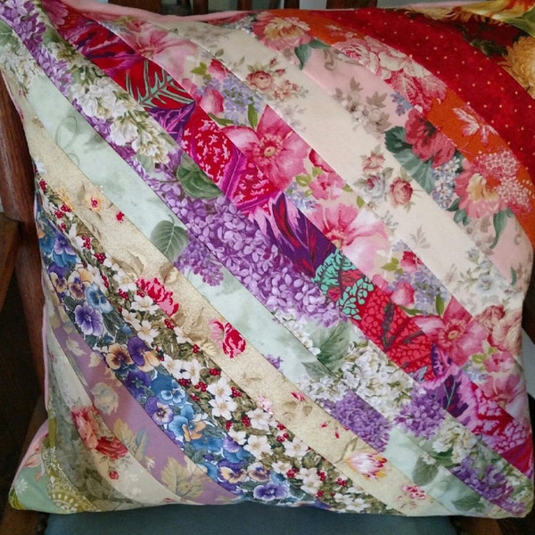 Quilted Pillow, Pillow, Handmade,   Ready to Ship