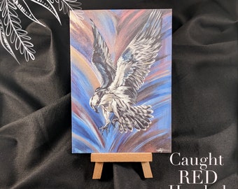 Hunting Osprey Art Print Greeting Card - Bird Lover Card - All Occasions - Recycled Material - Scottish Wildlife Painting