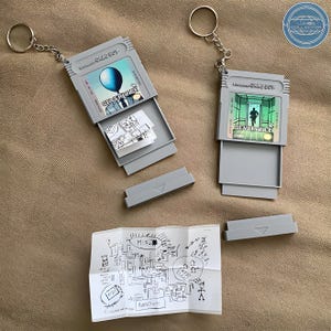 Durch die Ablösung inspirierte Kassette mit verstecktem Fach - zur geheimen Aufbewahrung von Schlüsselbändern (RFID), Bargeld & mehr - inklusive Peteys Map-Aufkleber