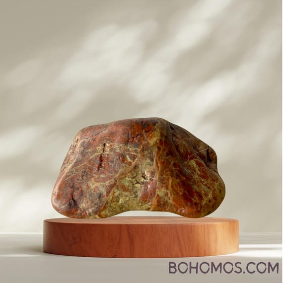 Lightly Tumbled Red and Yellow Jasper - Natural Stone