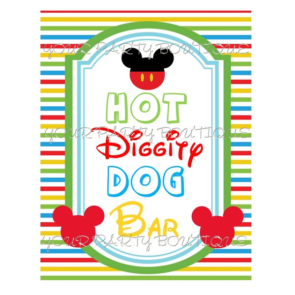 Hot Diggity Dog Bar Signs - Etsy