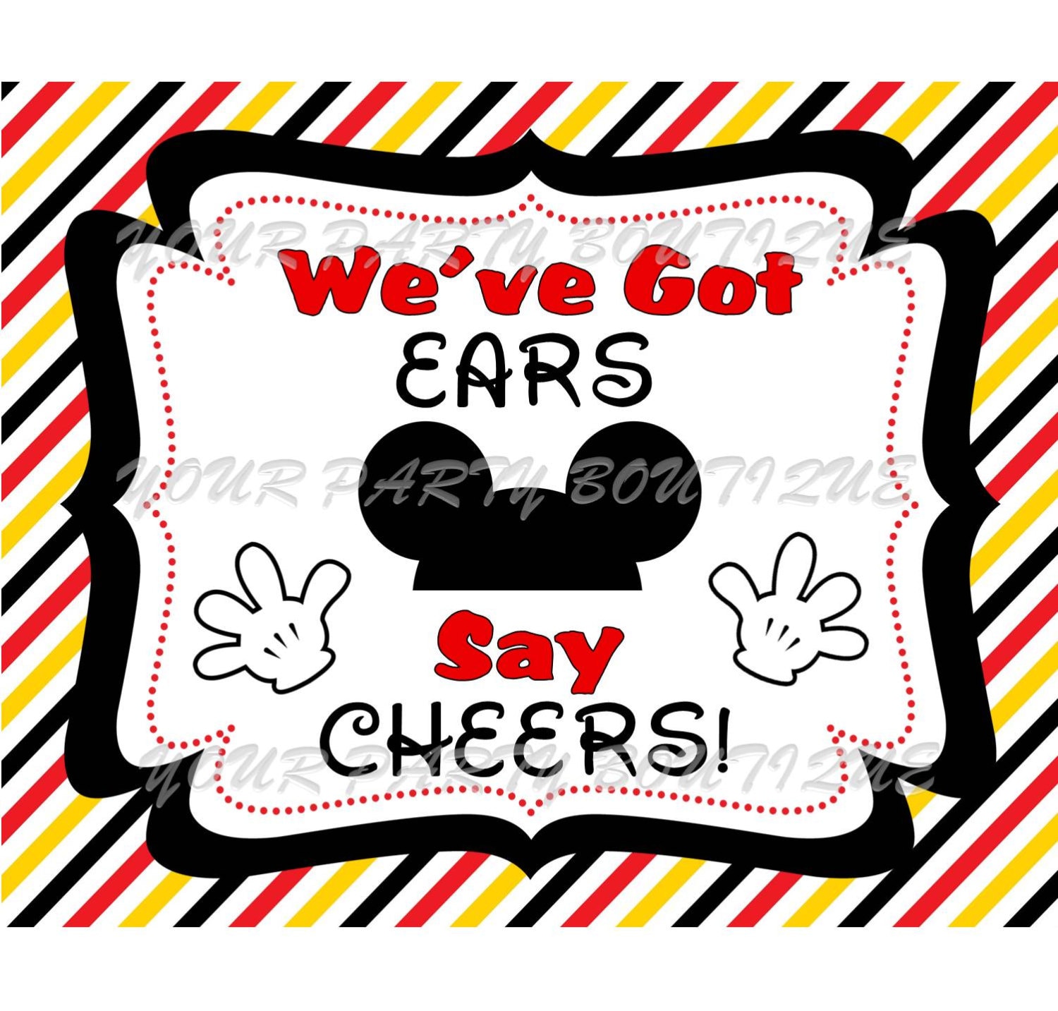 INSTANT DOWNLOAD we've Got Ears Say Cheers Etsy