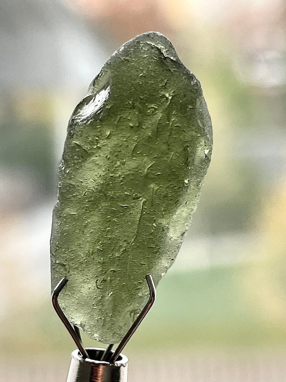 Moldavite   from  Chlum , Czech Republic  , 2.53 g