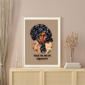 International Women&#39;s Day, Black Girl Art Print, Black Woman Art, African American, Afro American Art, Black Girl Print, Black Girl Magic