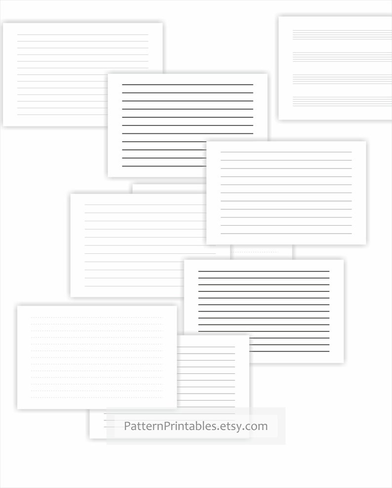 Basic lined and squared half letter size printable pages. | Etsy