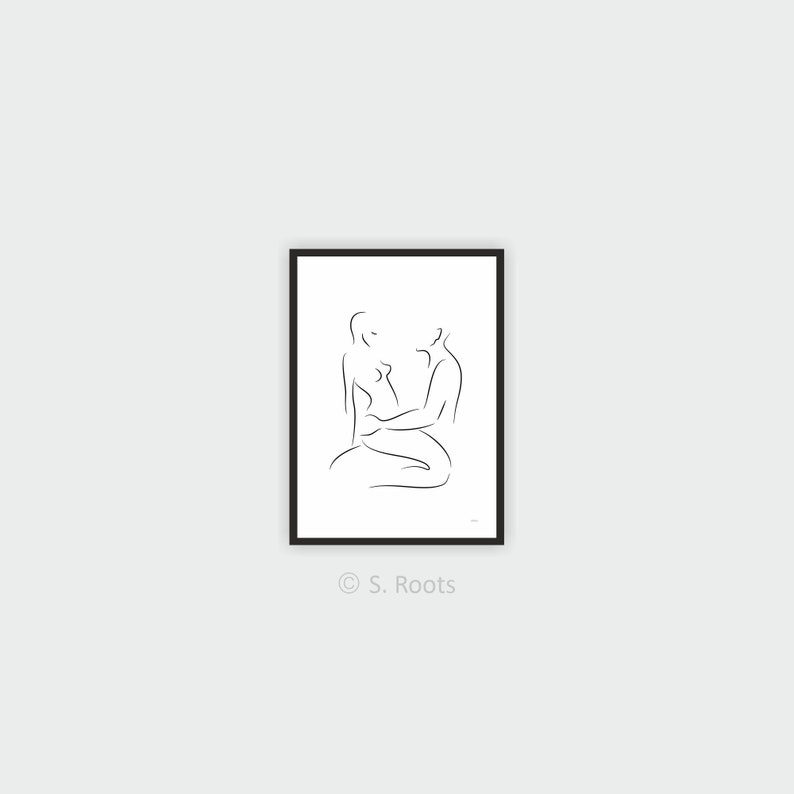 Digital Download Sexy Couple Minimalist Sex Pose Sketch Etsy Finland