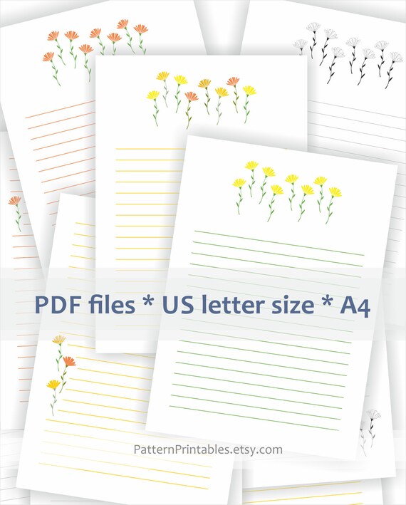 Lined Letter Writing Paper from i.etsystatic.com