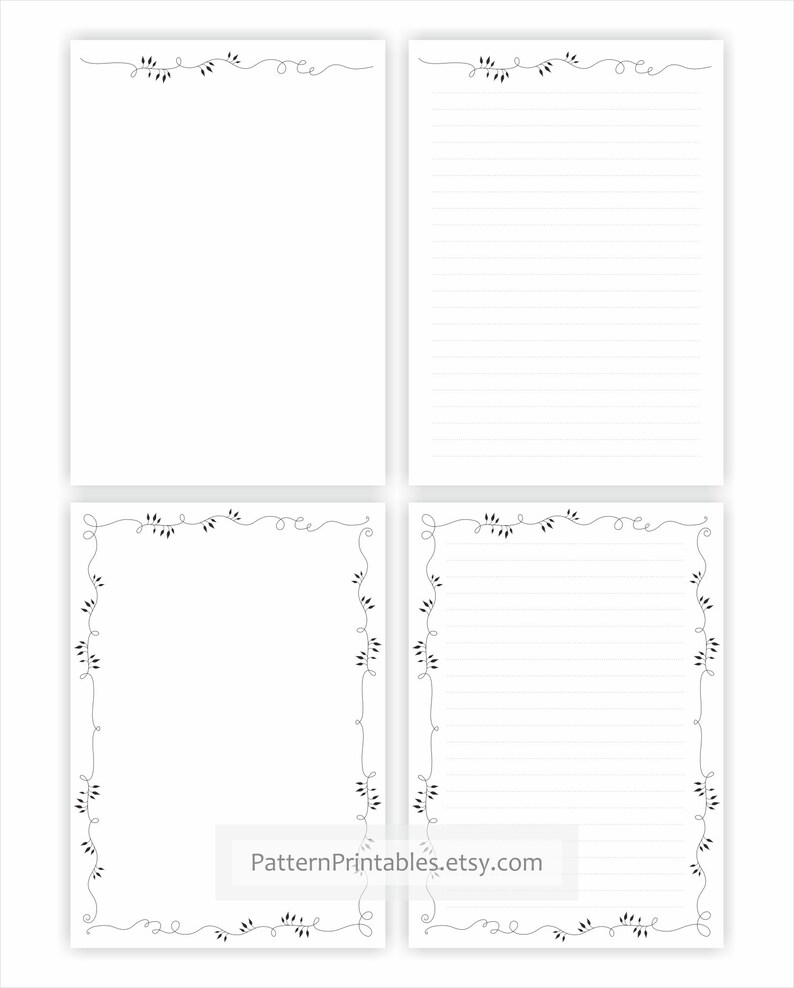Letter writing paper sizes picture