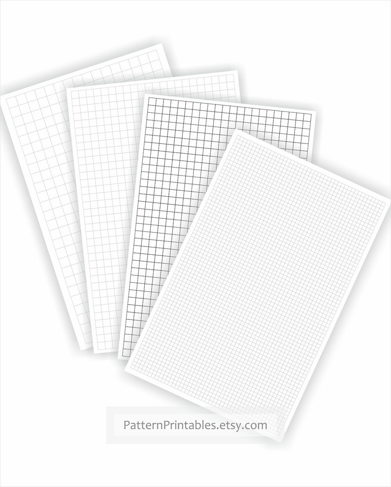 Basic lined and squared half letter size printable pages. Etsy