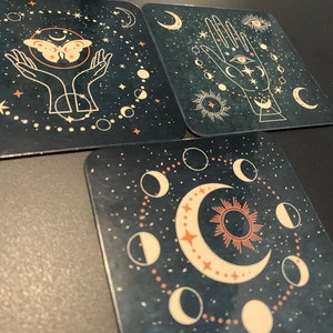 Healing Hand Moon Phases Magnet SET | Sublimated Magnet, Fridge Magnet, Refrigerator Magnet, Magnet Gift
