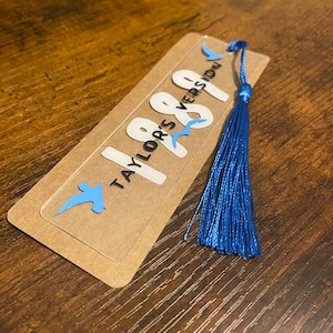 1989 Taylor&#39;s Version Bookmark | Clear Acrylic Bookmark with Tassel | Aesthetic Bookmark with Tassel