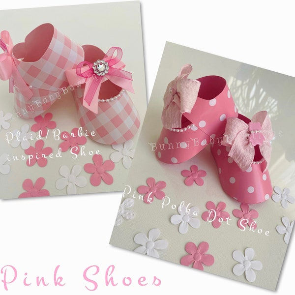 Set of 2 Paper Shoes or Set of 10 Cardstock Shoes or a Set of 12 Paper Shoes Party Favors. A perfect and elegant touch for your event.