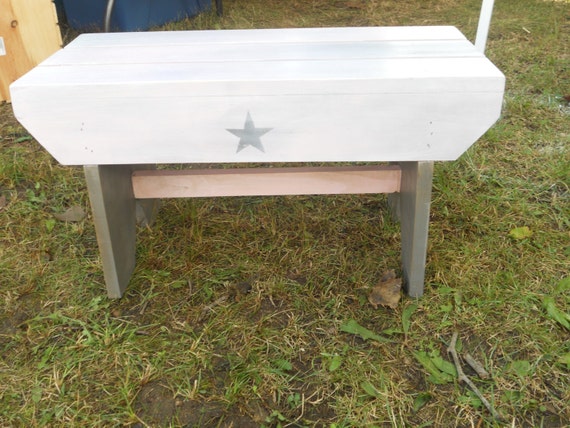 Children S Wooden Distressed Country Benches Etsy