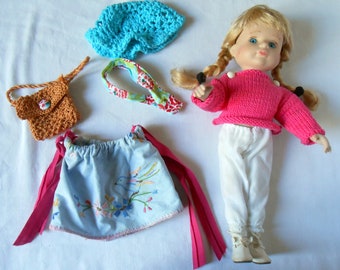 35 cm retro doll and her summer outfit