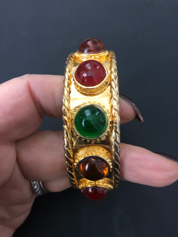 Vintage Chanel 1980's Gripoix Cuff Bracelet