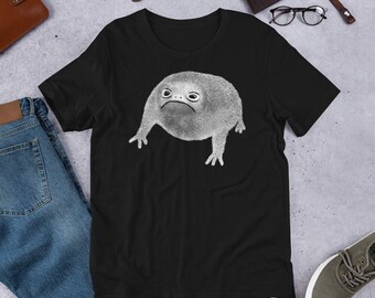CAMISETA DE CORTE RECTO Rana rara Goblincore Cottagecore Regalos de cumpleaños Graciosa Peculiar Caprichosa Gruñona Ceño fruncido Rana de lluvia Academia oscura Gótica