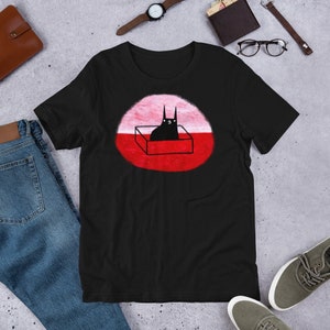 T-SHIRT TAGLIO DRITTO Gatto nero Folk Art Print Compleanno Regali di inaugurazione della casa Goth Emo Magliette divertenti Eccentrico regalo stravagante Arte del gatto Strano gotico