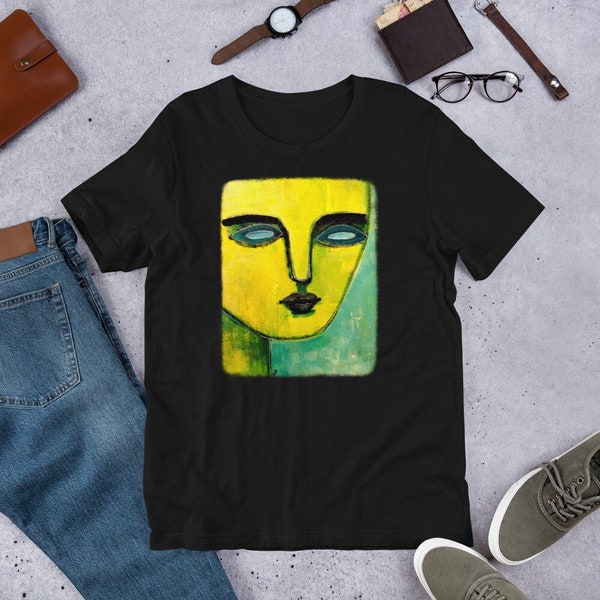 STRAIGHT CUT T-SHIRT Monster Portrait Shirt Whimsical Cryptid Folk Art Quirky Cute Birthday Goth Weird Gifts Creepy Gothic Spring Gifts