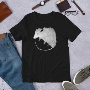 STRAIGHT CUT T-SHIRT &#39;Possum Goblincore Dark Academia Weird Witchcore Gothic Cute Opossum Goth Punk Birthday Gift Funny Gothic Emo Weirdcore