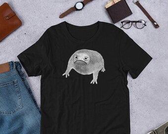 CAMISETA DE CORTE RECTO Rara Rana Goblincore Cottagecore Regalos de cumpleaños Divertido Peculiar Caprichoso Gruñón Fruncido Lluvia Rana Academia Oscura Gótica
