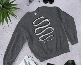 KLASSIEK SWEATSHIRT Slangentrui Grunge Alt Fashion Goblincore Gothic Folk Art Verjaardagscadeaus Fitnesskleding Weird Creepy Jumper Activewear