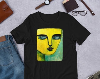 STRAIGHT CUT T-SHIRT Monster Portrait Shirt Whimsical Cryptid Folk Art Quirky Cute Birthday Goth Weird Gifts Creepy Gothic Spring Gifts