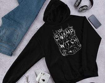 CLASSIC HOODIE Swamp Witch Goblincore Dark Academia Gothic Birthday Gift Jumper Weird Goth Nature Funny Witchy Cottagecore Sweater Punk Emo