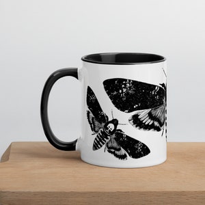 11oz COFFEE MUG Moth Dark Academia Birthday Housewarming Gifts Weird Insect Specimen Spooky Forest Death Head Hawkmoth Creepy Gothic Skull