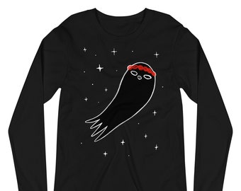 LONG SLEEVE T-SHIRT Folk Art Weird Birthday Gifts Spooky Gothic Creepy Cute Ghosts Goth Punk Emo Paranormal Occult Witchy Monsters