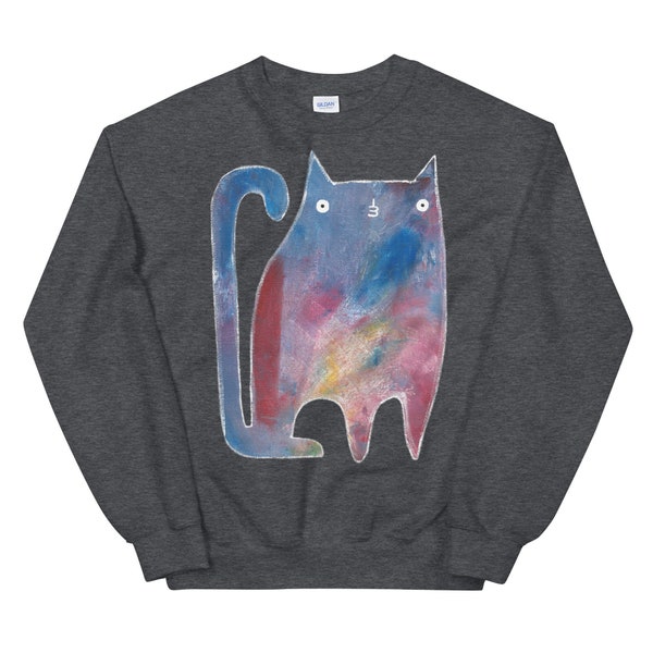 Abstract Cat Art Etsy