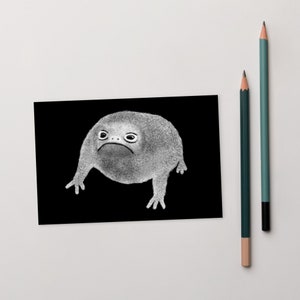 4x6 IMPRESSÃO DE ARTE CARTÃO POSTAL Sapo Estranho Presentes Engraçados Goblincore Dark Academia Arte Popular Gótico Aniversário Sapo Estranho Sapo Cottagecore Gótico Bruxo