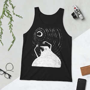 TANK TOP Monster Mond Sommer Tops Yoga Wear Geburtstagsgeschenk Schräg Volkskunst Spooky Horror gruselig Süß Gothic Punk Emo Weirdcore Goth Witchy