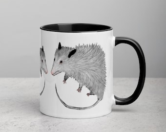 11oz COFFEE MUG 'Possum Cottagecore Opossum Goblincore Dark Academia Folk Art Goth Punk Birthday Marsupial Gifts Weird Funny Emo Gothic