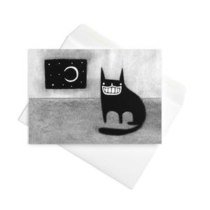 CARTE DE VUX Chat noir Kawaii Kitty excentriques et fantaisistes Invitations Goth mignon pendaison de crémaillère sorcière gothique drôle cartes d'anniversaire Cadeaux pour amoureux des chats