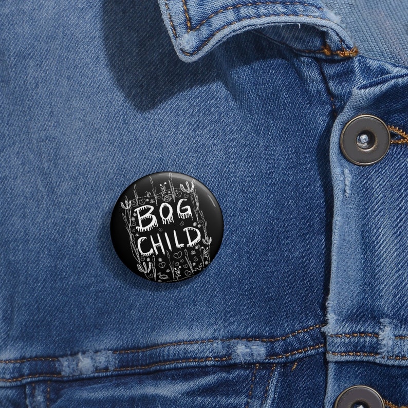 PINBACK BUTTON Bog Child Buttons Goblincore Gothic Folk Art Pin Dark Academia Witchy Birthday Gift Weirdcore Goth Punk Weird Cottagecore image 2