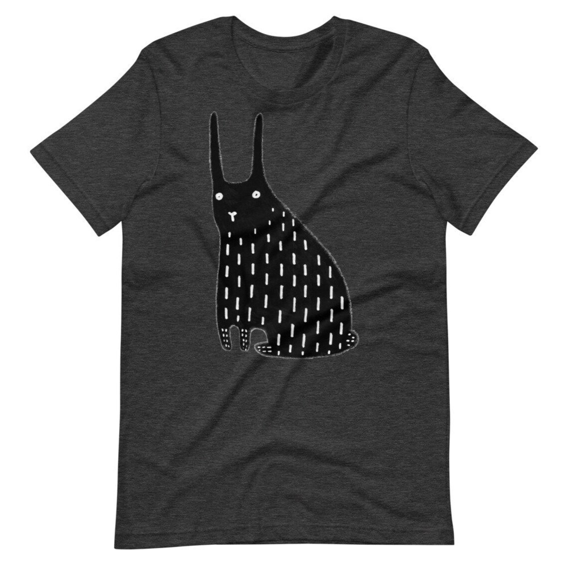 STRAIGHT CUT TSHIRT Rabbit Shirt Folk Art Birthday Etsy