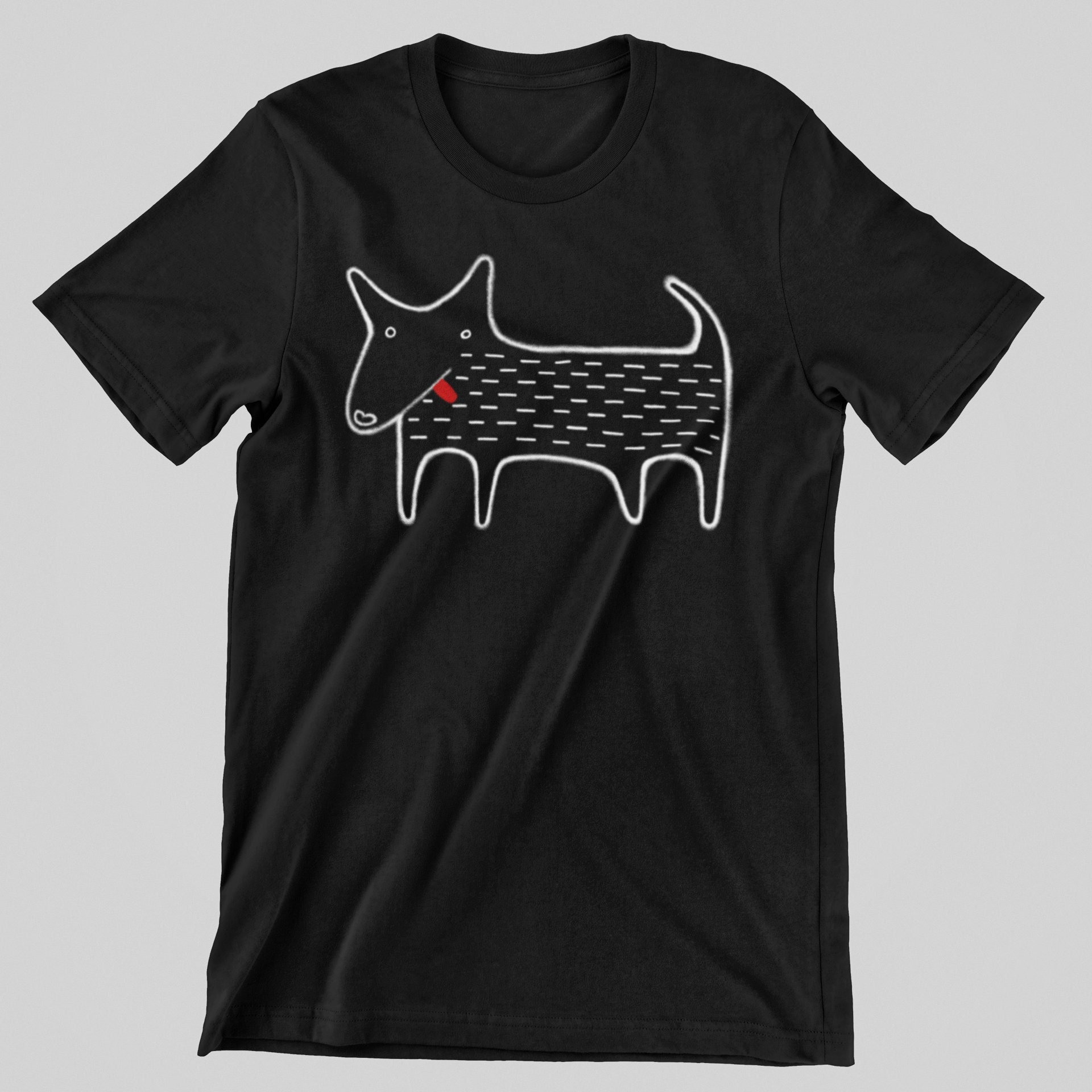 Dog Shirt Folk Art Animal Art Print 